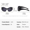 Wing Riding Sunglasses Concave Shape Ins Fashion Sunglasses Female Barbed Hedgehog Sunglasses