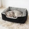 Rectangle Pet Bed Cozy Cat Orthopedic Sofa Bed Warm Plush Dog Calming Bed for Cats Dogs Multiple Sizes Colors