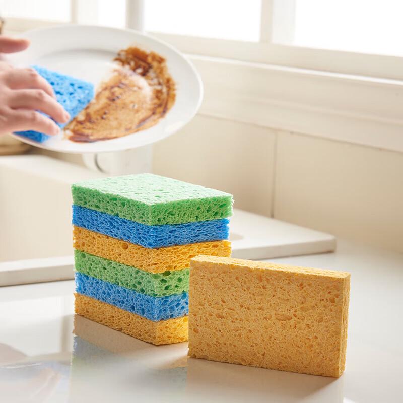 Wood Pulp Cotton Scouring Pads (8-Pack)