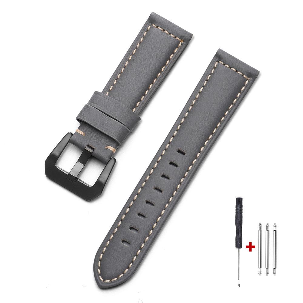Handmade Cowhide Watch Band 18mm 20mm 22mm 24mm Vintage Top Grain Genuine Leather Watch Strap Business Replacement Bands for Men