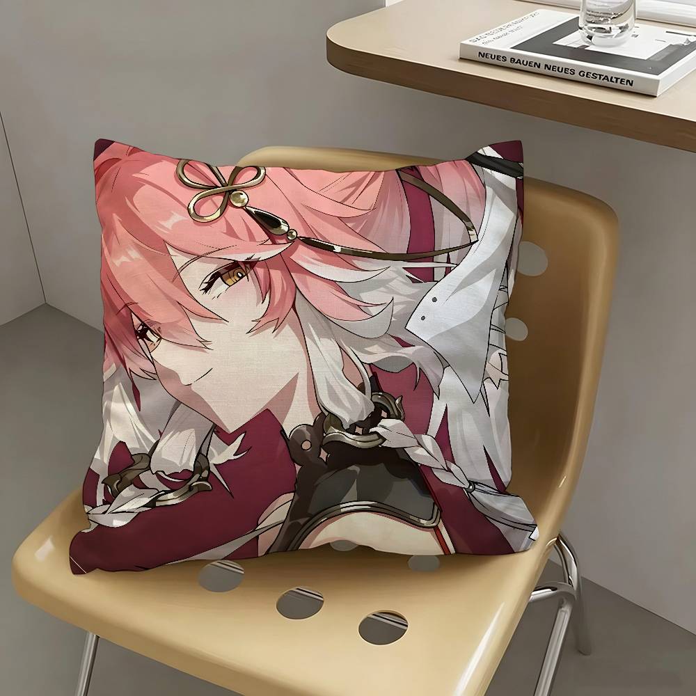 1pc Hot Game Wuthering Waves Changli Pillow Case Fashion Square Pillowcase Bedroom Sofa Room Ins Decoration Leisure