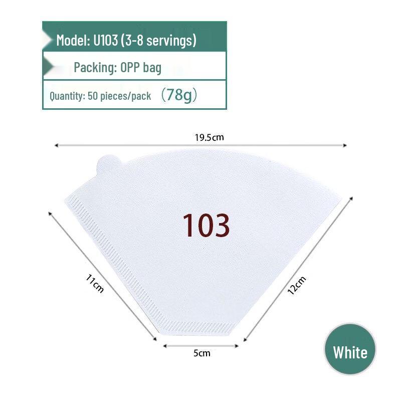 Fan-Shaped Coffee Filter Papers