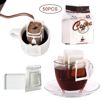 25-50 Teile/paket Einweg Kaffee Fliter Taschen Tragbare Hängende Ohr Stil Kaffee Filter Umweltfreundliche Papier Tasche Für Espresso