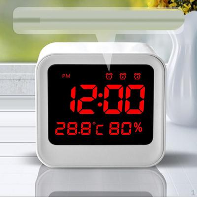 Clock Large LCD Screen Digital with Battery / USB Charging Time Snooze Temperature Hygrometer