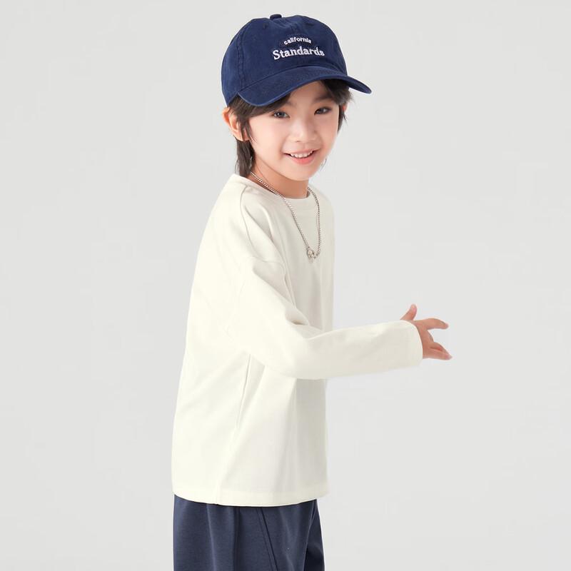 Duo Duo Jia Boys' Solid Color Loose Fit Long Sleeve T-Shirt