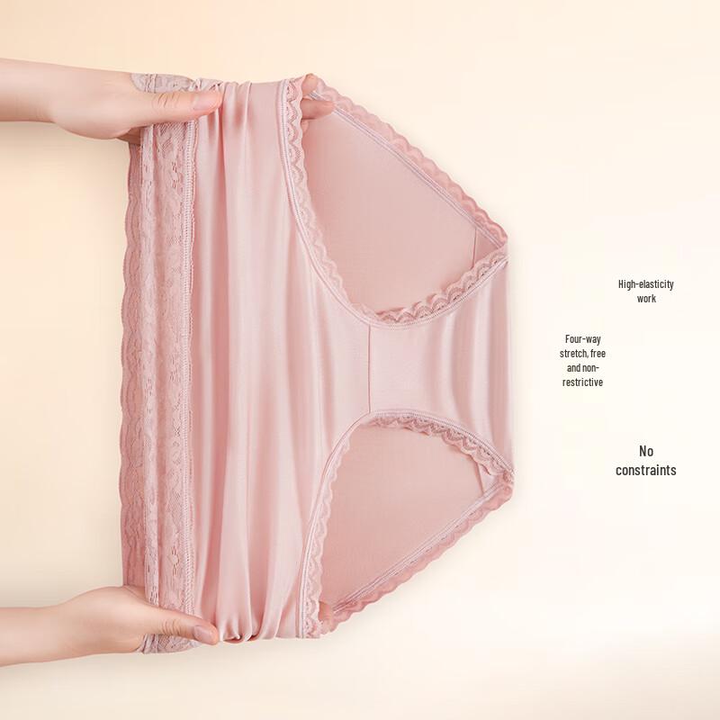 Women's High-Waist 100% Mulberry Silk Antibacterial Seamless Briefs