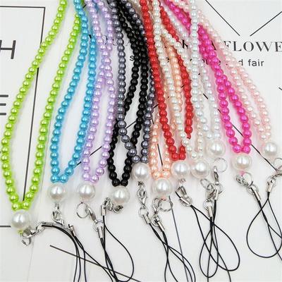 Mobile Phone Lanyard Pearl Long Chain Sweater Chain Long Lanyard, Id Lanyard, Neck Hanging, Mobile Phone Case Universal Lanyard