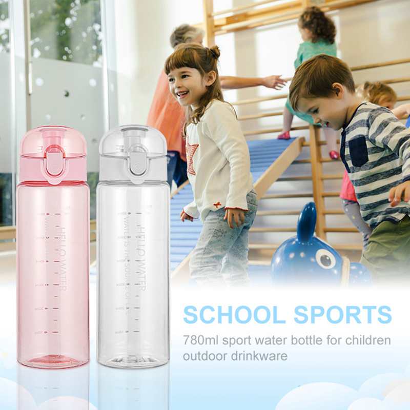 780 ml Aktive Wasserflasche für Kinder Leichte Wasserflasche Trinkgeschirr Outdoor-Aktivität Fahrradflasche Kinder Schüler Schulsachen