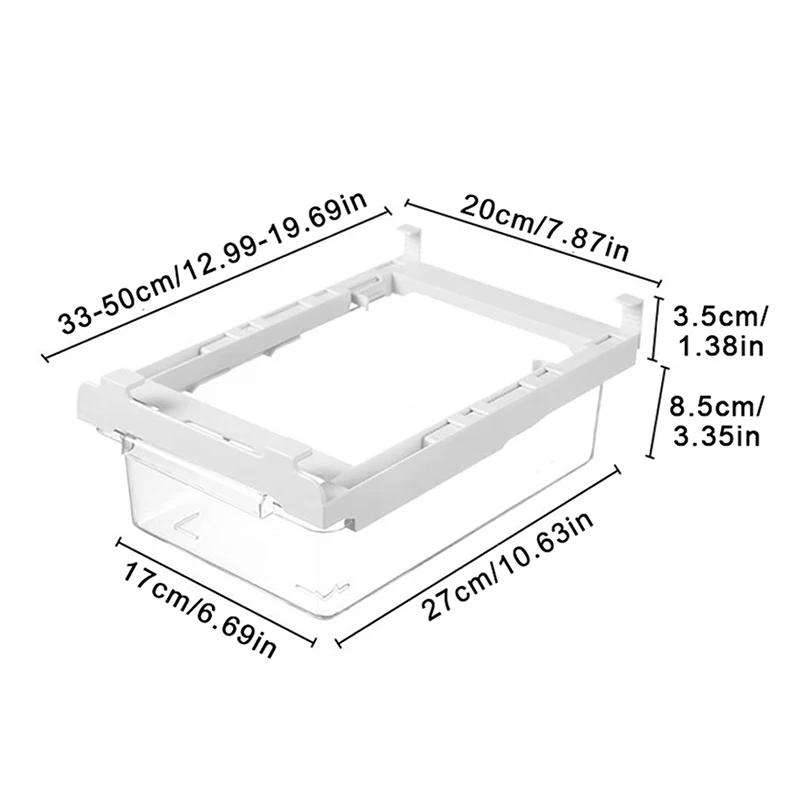 Transparent Kitchen Storage Box Egg Organizer Container for Fruits & Vegetables - Under-shelf Refrigerator Drawer Preservation