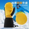 Guanti da Sci Premium in Pelle con Isolamento 3M Thinsulate Uomo Donna Invernali Snowboard Caldi Impermeabili