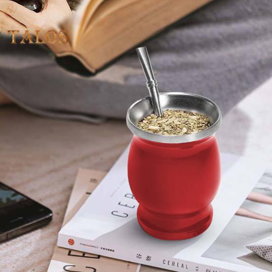 Sada šálků Yerba Mate Dvojitá stěna šálek ve tvaru tykve z nerezové oceli s kartáčkem na čištění šálků Bombilla Čajová souprava Antioxidant Bohatá Energie Boost