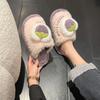 Fashion Winter Women Shoes Cute Cartoon Casual Home Shoe Fruit Furry Thick Warm Plush Footwear Flat Casual House Comfortable Slipper
