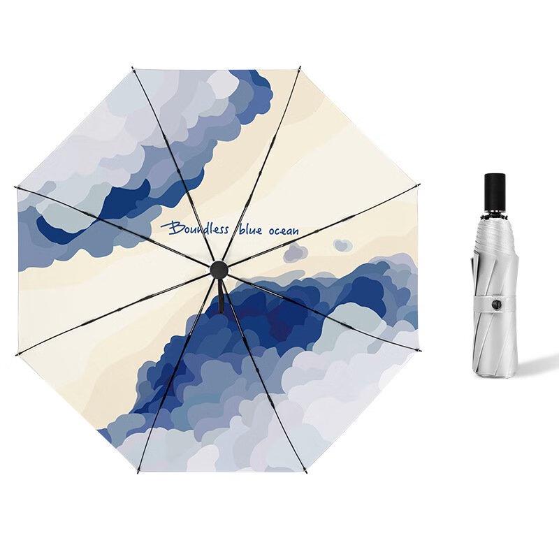 Lilang Women s Three-Fold Wave Pattern Umbrella