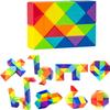 Versatile Magic Ruler Rainbow Color Children'S Puzzle 3D Folding Toy Decompression Interaction 24/48 Segments