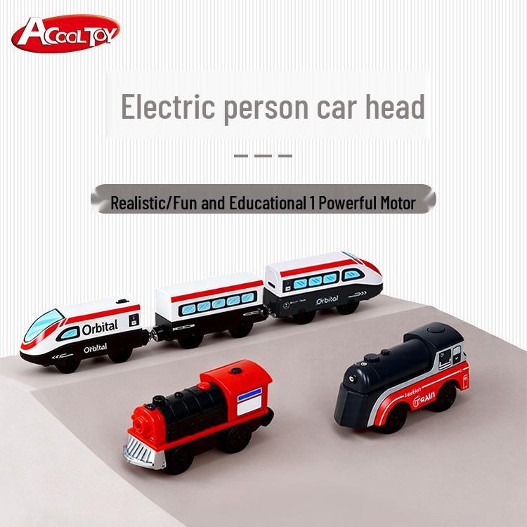 Electric Light & Sound Magnetic Train Toy for Kids - Track Compatible