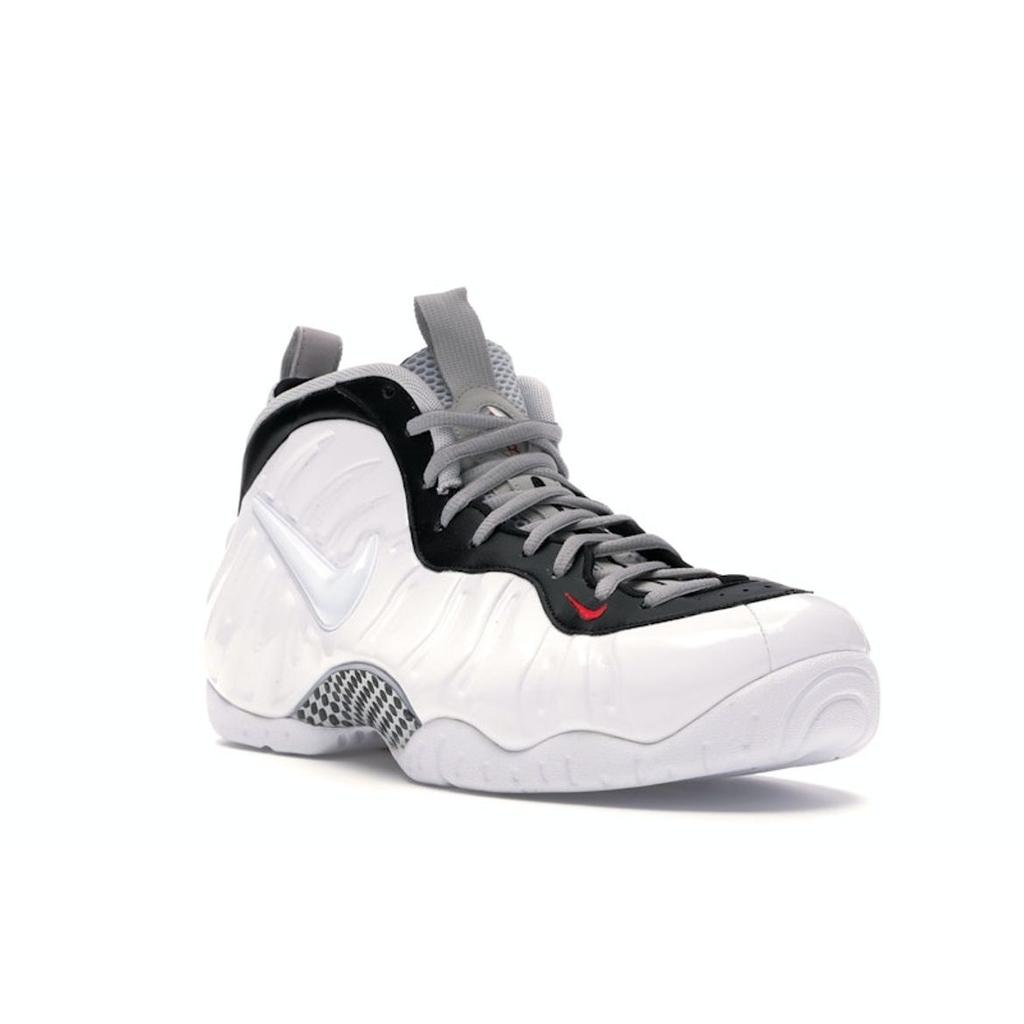 Nike Air Foamposite Pro Chrome White Unisex Sneakers Black University-Red 624041-103