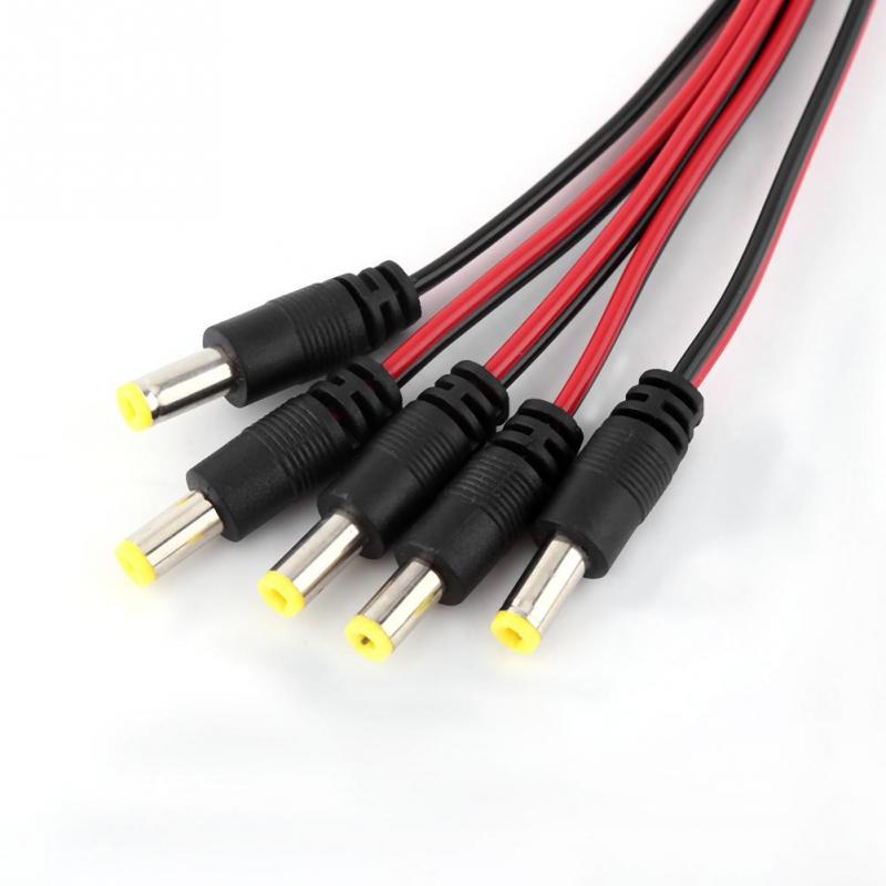Buy 10PCS 12V CCTV Security Camera DC Male and Female Power Plug Cable ...