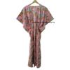 Damen Babyrosa Bagheera Tiger Bedrucktes Baumwoll Maxi Strand Überwurf Kaftan Kleid CKFTN-SCRN-FULL-BUYIT-149