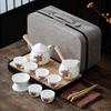 Business Set Suet Jade White Porcelain Fair Cup Anti-scalding Hand Side Handle Ceramic Tea Dispenser Corporate Set Gifts