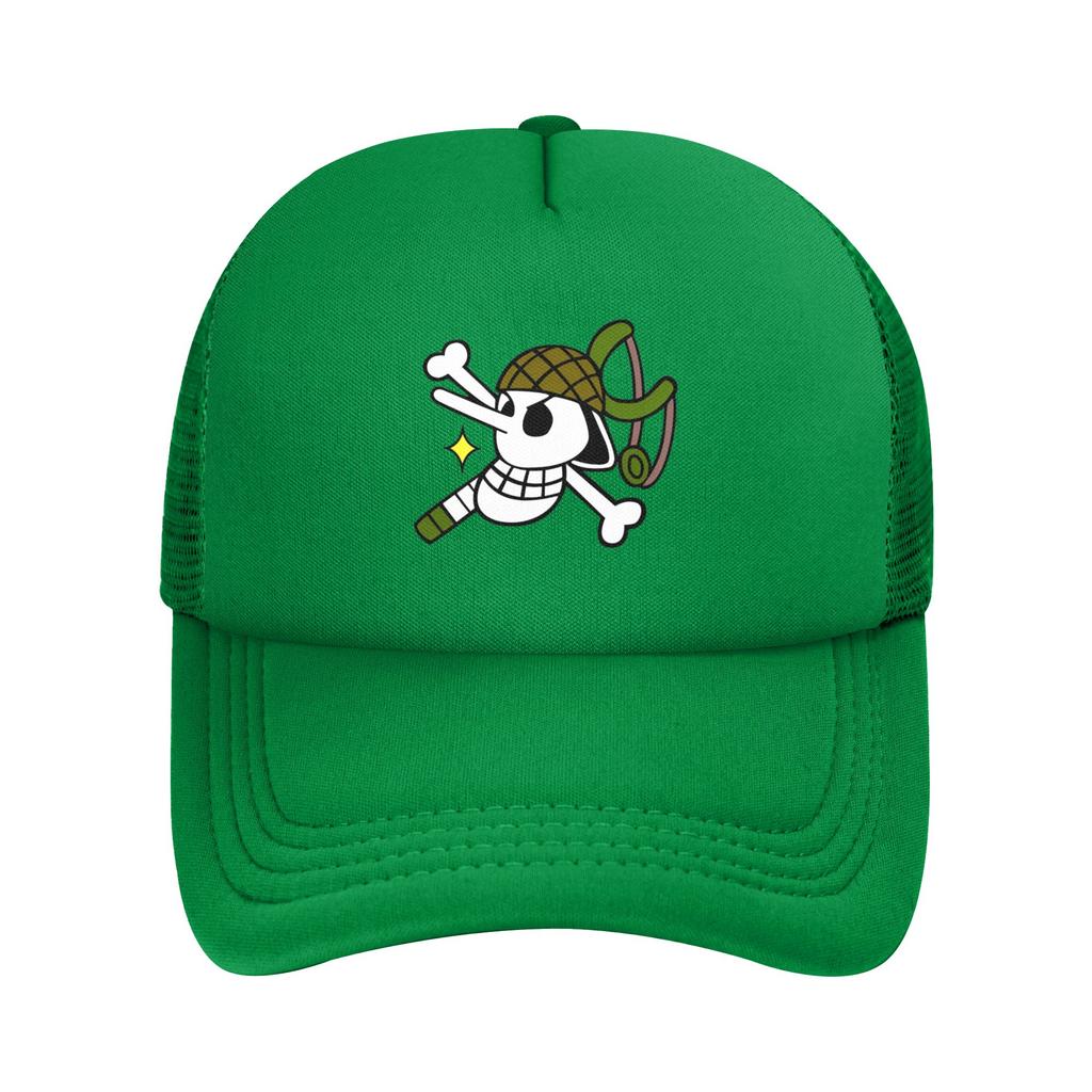 Mihawk Onepieces Flag Trucker Hat Unisex Sport Mesh Baseball Cap Polyester Adjustable Sports Cap