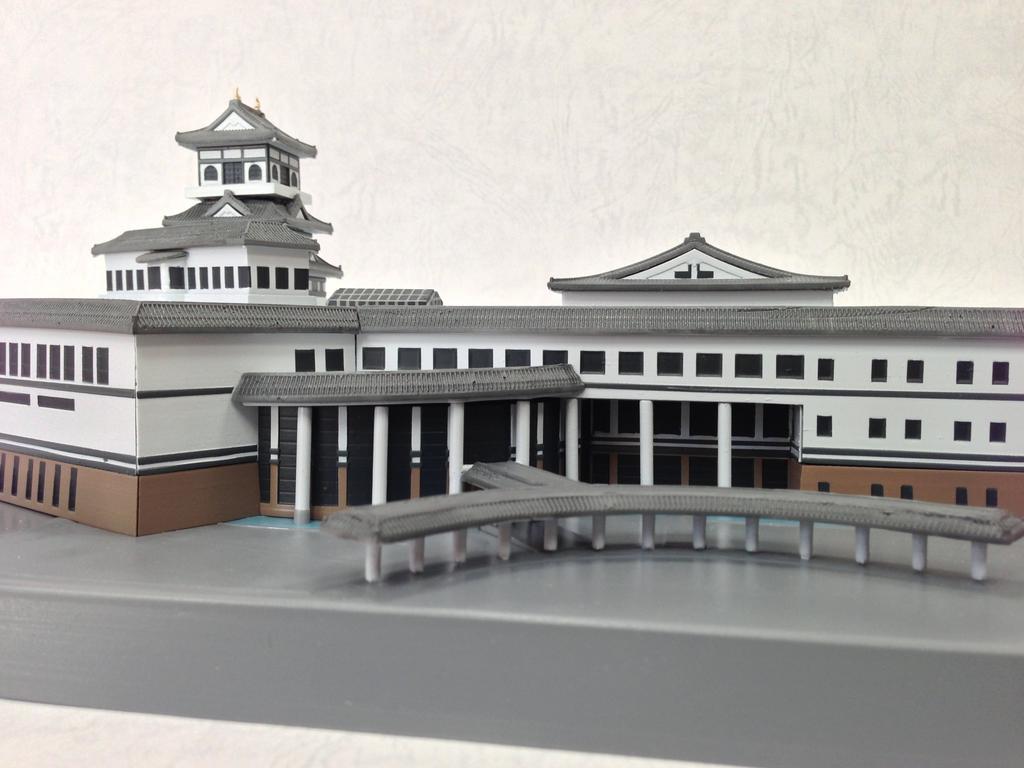 PM Office A scale plastic model Aomori Prefecture Inakadate Village Office Ichihime Set 1/350 - -