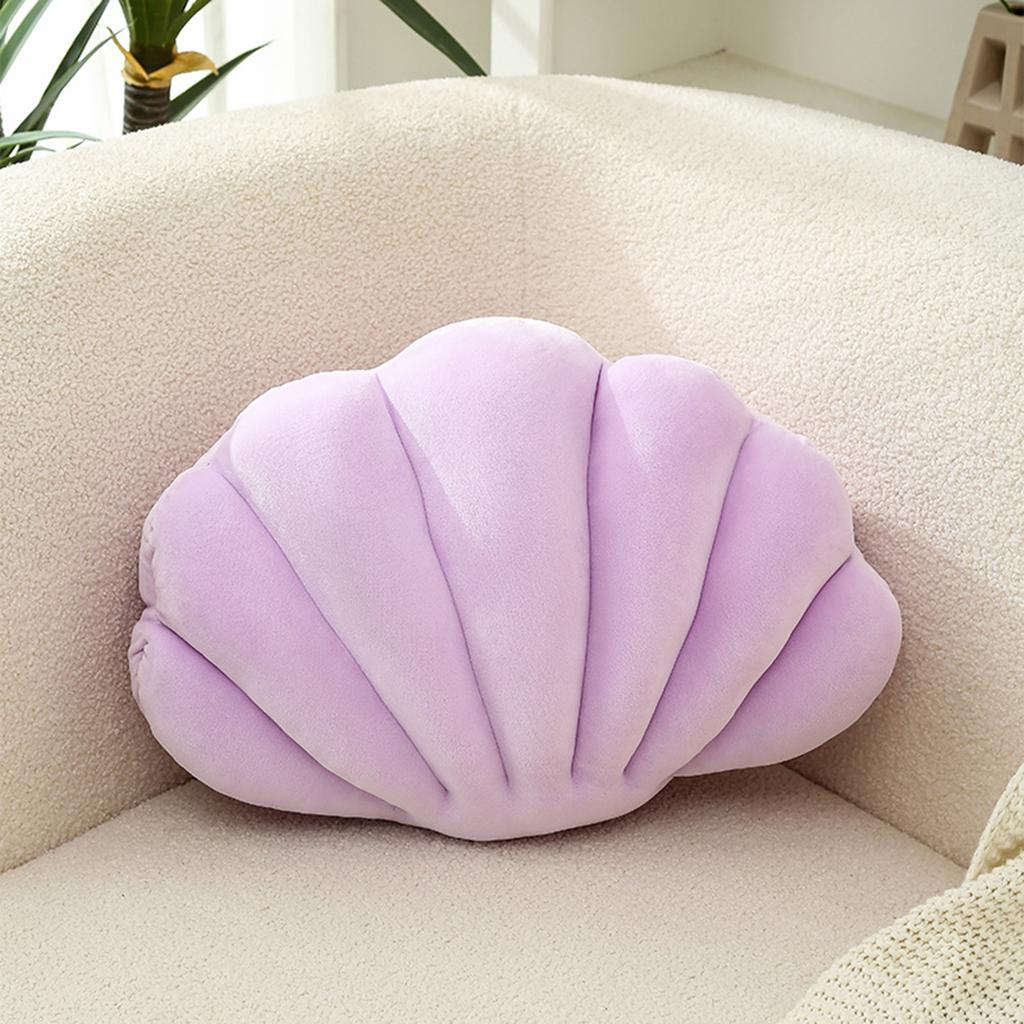 Pillow Cushion Soft Textured Vibrant Color Shell-Shaped Stuffed Throw Pillow Soft Wear Resistant High Elasticity Floor Cushion