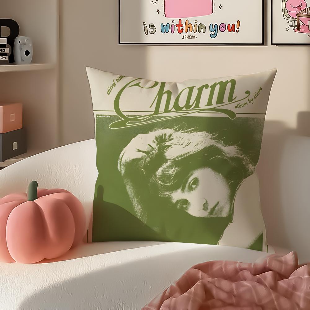 Singer CClairo Charm Cushion Cover Pillowcase Short Plush Invisible Zipper Room Sofa Cushion Cover