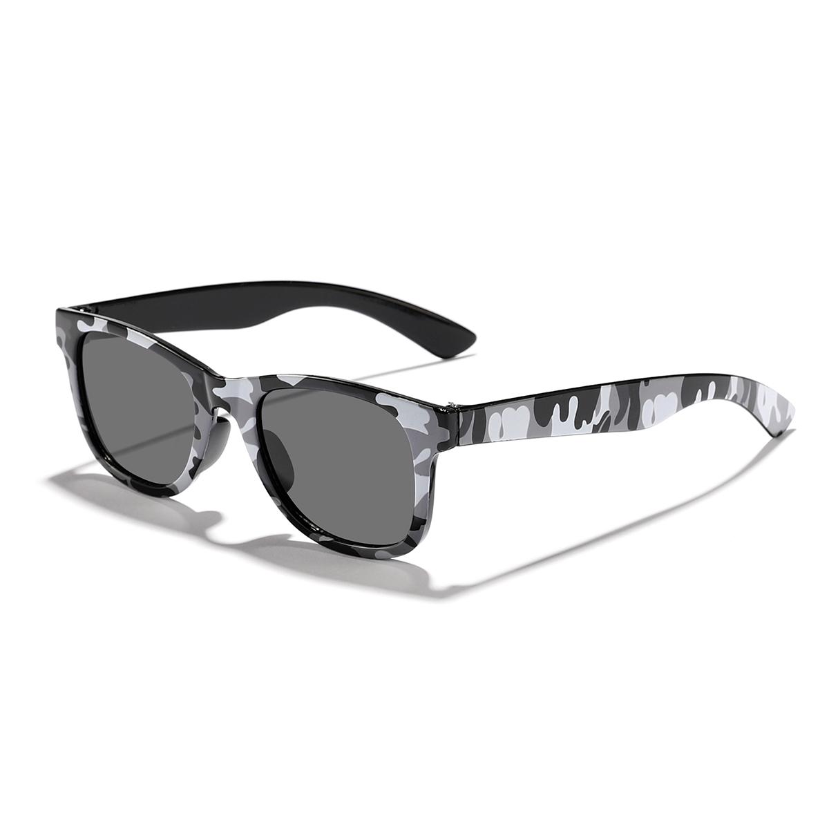 

Summer New Square Children s Outdoor Sunshade camouflage Sunglasses Kids Cartoon Cute Baby Trendy Sun Glasses Girls Boys Eyewear чёрный
