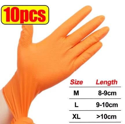 

30/10Pcs Heavy Duty 8Mil Nitrile Gloves Thick Industrial Disposable Gloves with Textured Antislip Safety Mechanic Auto Gloves M