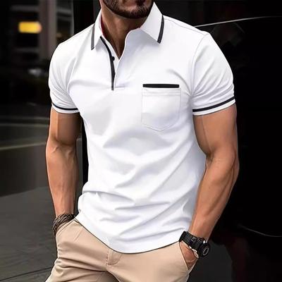 Sommer-Poloshirt mit Knopftasche für Herren-Sport-Poloshirt