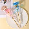 Glowing Gold Foil Rose Flower Colourful LED Lights Artificial Rose Flower Photography Props Mother's Day Gifts