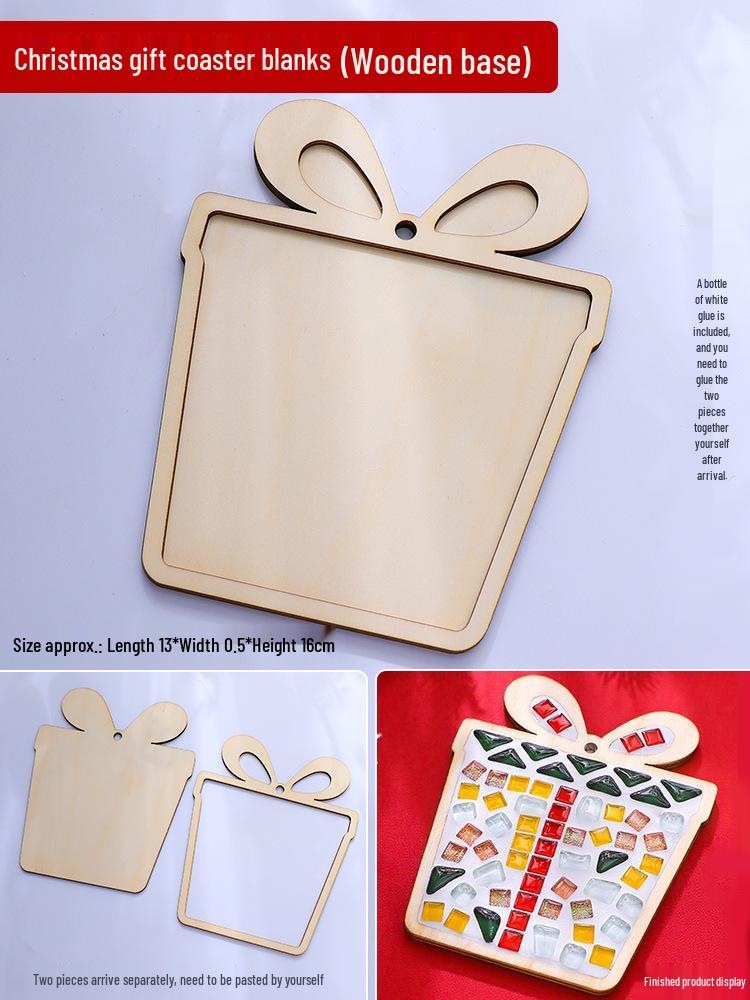 Bamboo Coaster & Placemat DIY Kit for Kids - Square & Round Mosaic Base