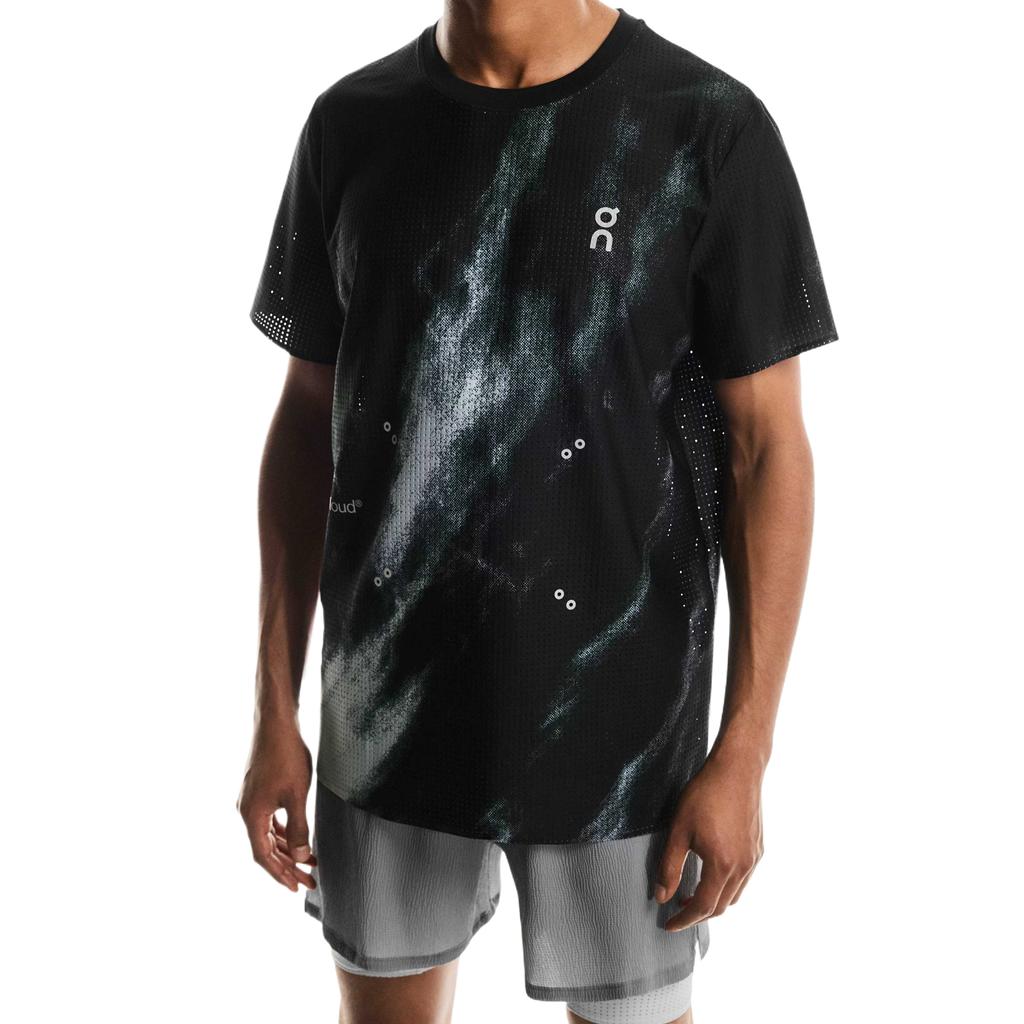 Camisetas On Pace para Hombre Negras Glacier Cuello Redondo Ajuste Recto Moderado 1MF10033398