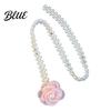 Faux Pearl Body Chain Waist Imitation Pearls 3D Flower Decor