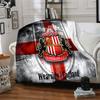 Sunderland Wappen Flanelldecke, Weiches Polyester, Modernes Design, Ganzjahresnutzung für Camping, Reisen, Geschenke für Feiertage oder Geburtstage