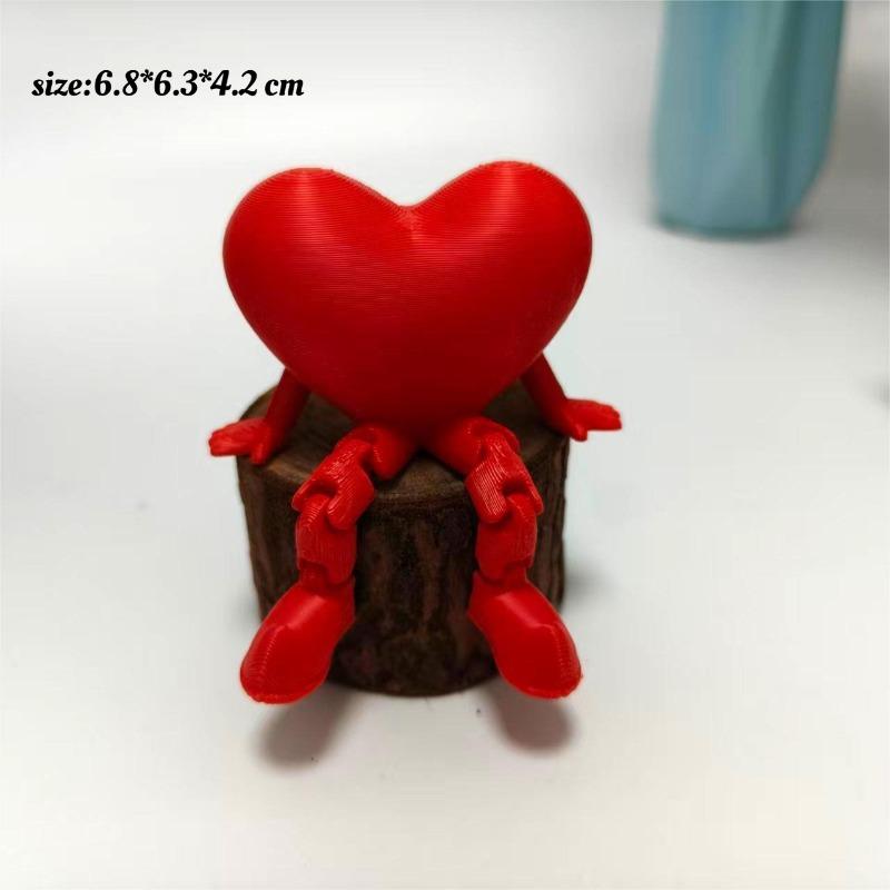1pcs Valentine's Day Small Gift Rose Figurines 3D Printed Toys Dolls Ornaments Love High Beauty Handicrafts