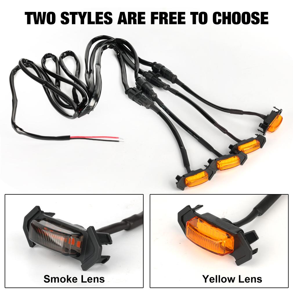 4ks/sada Červená Modrá Jantarová LED Osvětlení přední mřížky pro vůz Toyota Tacoma od roku 2016 s osvětlením mřížky ve stylu TRD Pro Raptor DRL Parkovací světla 12V