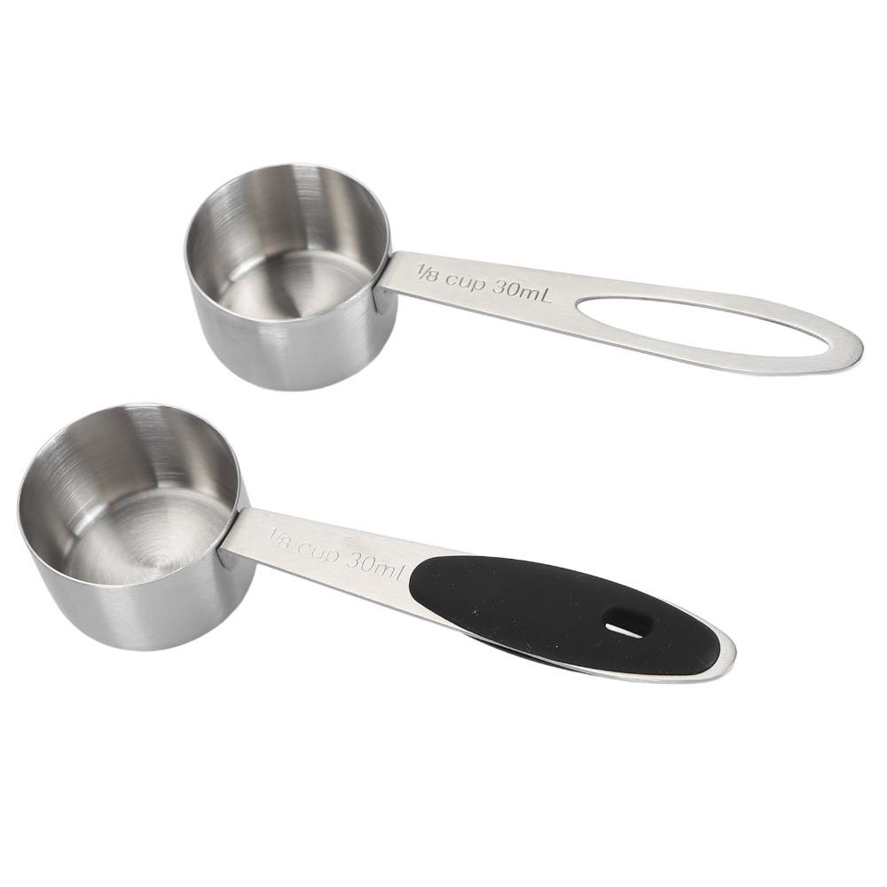 2pcs set Stainless Steel Stainless Steel Measuring Spoon Coffee Bean Measuring Spoon Coffee