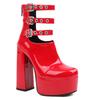 Sexy Platform Ankle Boots for Women Luxury Black Red White Short Boot High Heel Party Dance Shoes Lady Big Size 45 2025 Spring