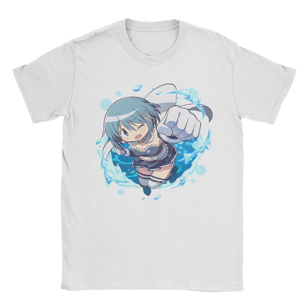Mahou Shoujo Sayaka Miki T-Shirt Men Madoka Magica Anime Vintage 100% Cotton Tees Crewneck Short Sleeve T Shirts Plus Size Tops
