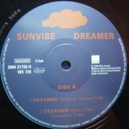 

12inch Record SUNVIBE - Dreamer 3984217590 WEA 1998 Germany Rap & Hip-Hop/R&B Used