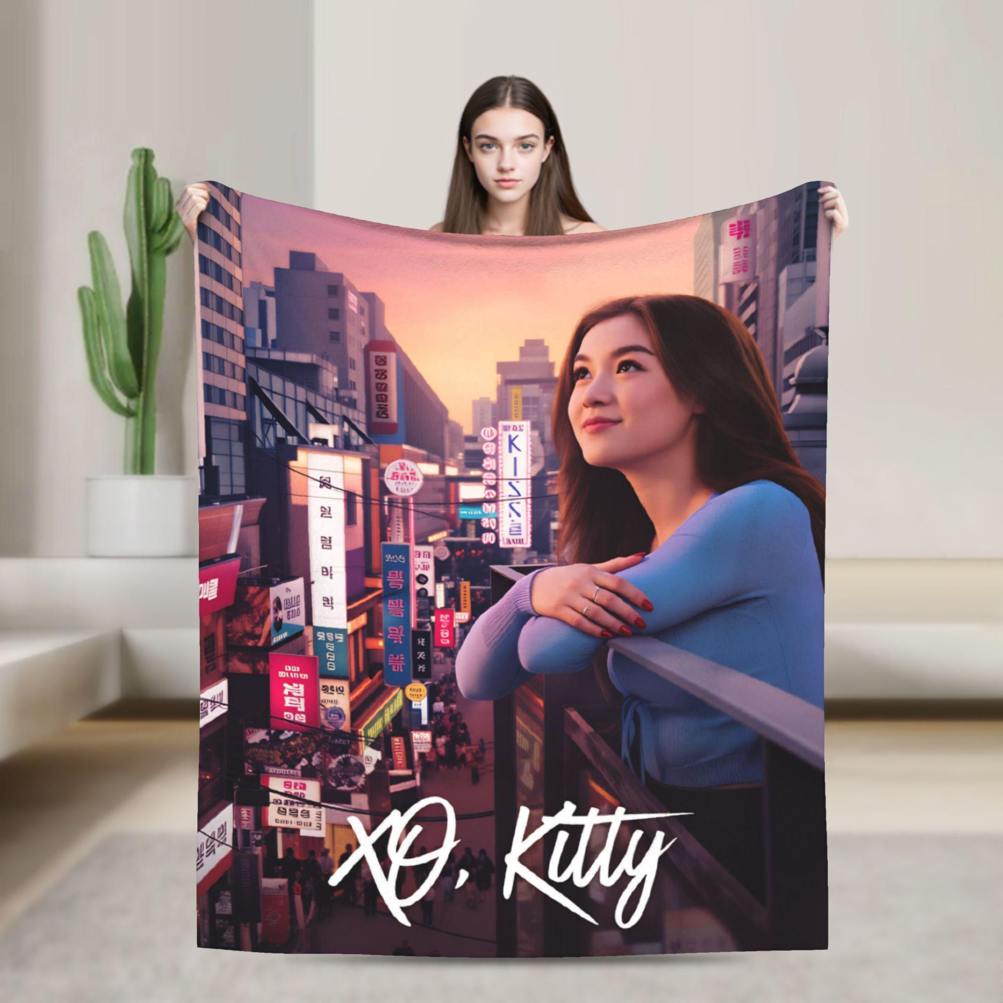 Pister XO Kitty 2025 Poster Blanket Warm  Throw Blanket Winter Adults Girls Bedroom Picnic Bedspread 75X95CM