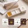 Portable Pill Organizer Integrated Pill Cutter Airtight Moisture-proof Small Pill Case for Students Dorm Daily Medication Storage