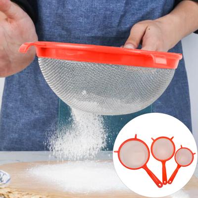 Colador de comida con diseño de agujero colgante, colador de cuchara de malla, colador de filtro ligero y duradero para el hogar y la cocina, 3 uds.