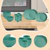 16Pcs Dinnerware Sets Bowls Minimalist Straw PP Service for 4 Dinner Plates Dishes Hotel