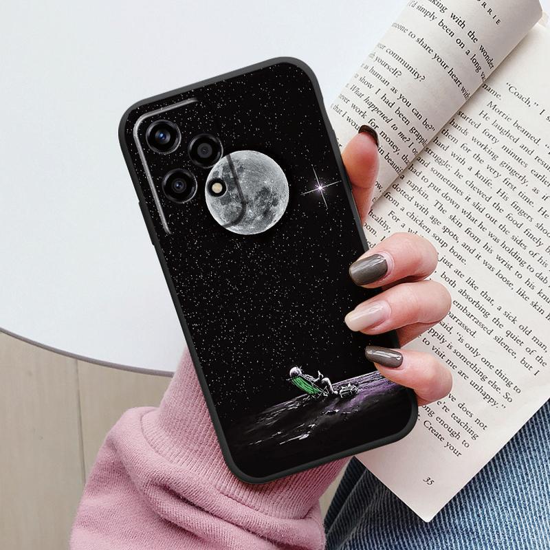 Beautiful Flowers For Honor 200 Lite Case Cute Heart Leopard Print Cover Soft Silicone Matte Protective Women Gilrs Back Fundas
