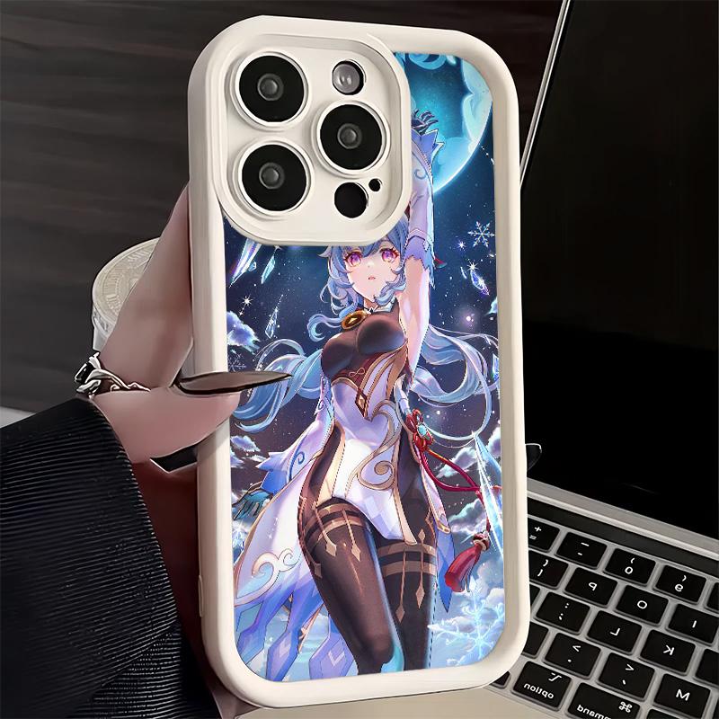 Phone Case for iPhone 17 Air 16E 15 16 Pro Max Genshin Impact Ganyu Cover 14 Plus 13 12 Mini Soft Shell Silicone Fundas