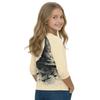 Kids Halloween Printed T-Shirt with Pumpkin Witch Design, 7/8 Sleeve Round Neck Top for Daily Wear