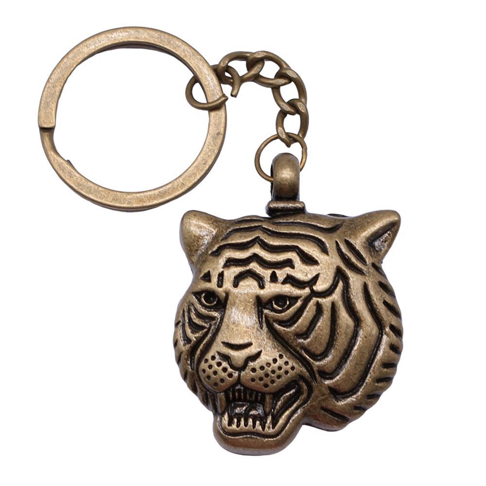 Bear Charm Tiger Keychain Wild Animal Pendants Key Ring 28mm