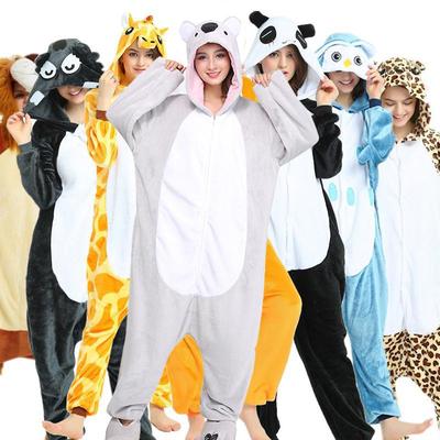 Tier Kigurumi Einhorn Onesie Erwachsene Cartoon Nachtwäsche Frauen Männer Pyjamas Lustige Flanell Weiche Homewear Einteiler Overall Cosplay Kostüm